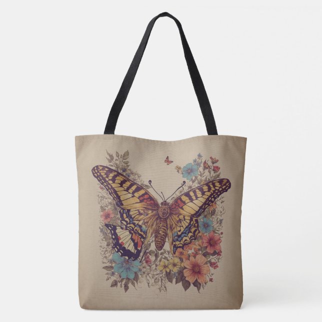 Sueños de mariposa portan bolsa (Reverso)