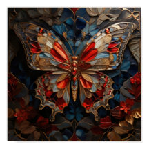 Sueños de mariposa - Poster de arte digital 3D