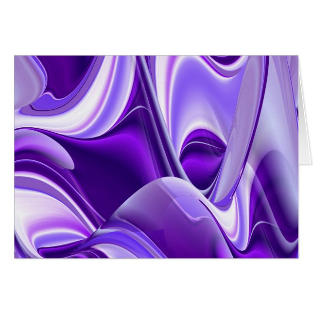 Sueños de nieve morada, arte abstracto de fantasía (Anverso (Horizontal))