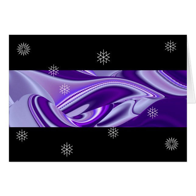 Sueños de nieve púrpura, arte arcoiris abstracto (Anverso (Horizontal))