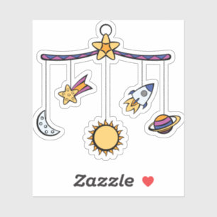 Sueños de Pegatina de contorno móvil espacial