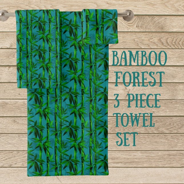 Sueños de Selva Tropical de Bambú (Dreamy bath towel set)