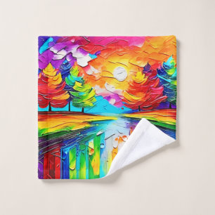 Sueños del Atardecer en el Bosque Arcoíris