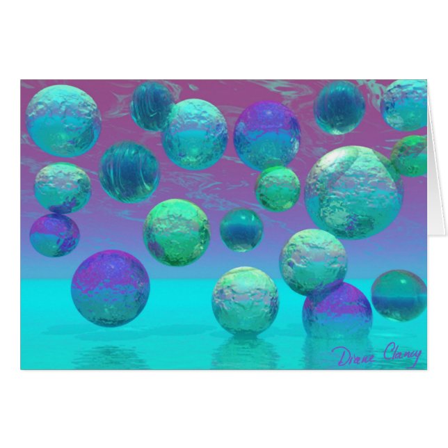 Sueños del océano - aguamarina y fantasía violeta (Anverso (Horizontal))