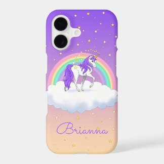 Sueños dulces morados de Bonito con unicornio arco