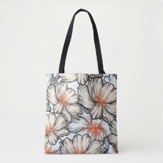 Sueños florales número 10 en la bolsa de la tote d