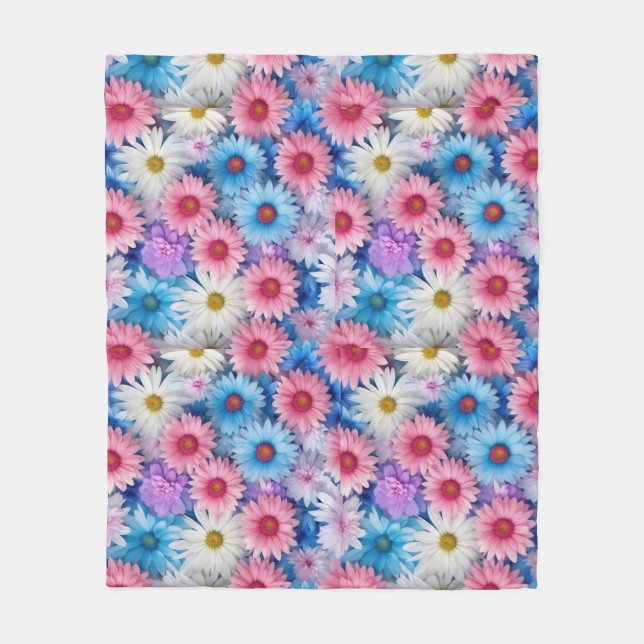 Sueños florecientes: una cómoda manta floral (Anverso)