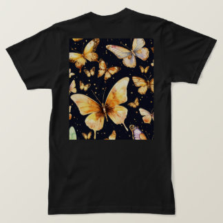 "sueños fluctuantes: camiseta gráfica de mariposa"