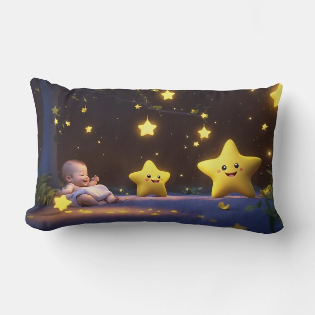 Sueños iluminados con estrellas: almohadas caprich (Anverso)