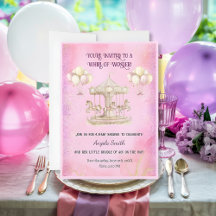 Sueños Pony Púrpura - Invitación a Baby Shower