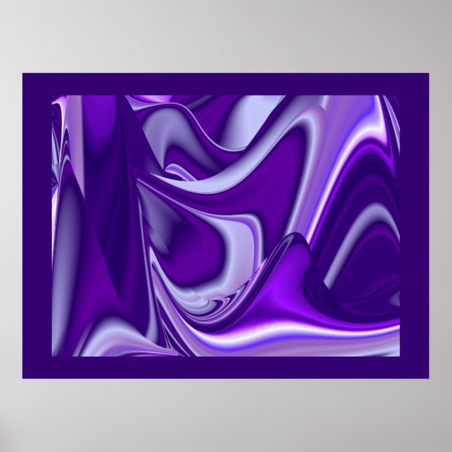 Sueños púrpura, arte de arcoiris abstracto (Frente)