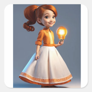 "Sueños radiantes: Chica Barbie con Pegatina de lá