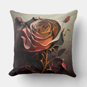 Sueños Rosas: Abstracto de almohada decorativa Ros