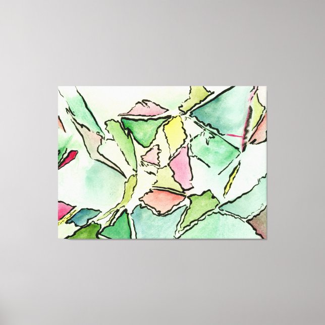 Sueños salpicados acuarela y tinta sobre arte de l (Anverso)