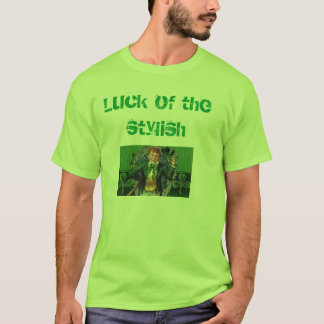 "suerte" de la camiseta para hombre elegante