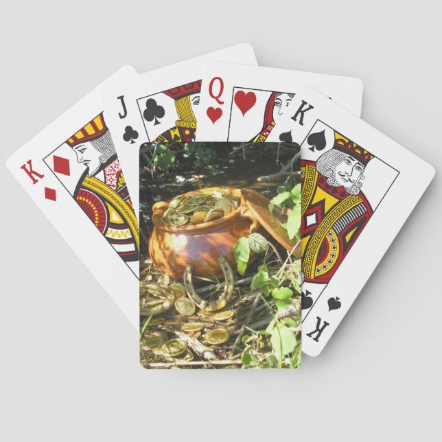 "¡Suerte de los irlandeses!" Cartas de póquer (Reverso)