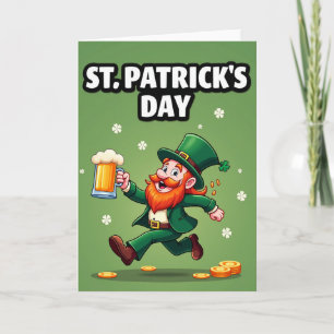 Suerte de los irlandeses tarjeta del día de San Pa