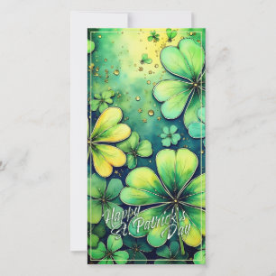 Suerte del Día de San Patricio - Watercolor Shamro