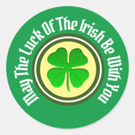 Suerte Del Pegatina Irlandés De La Ronda Shamrock