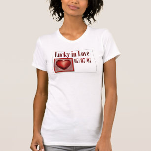 Suerte en camisa de amor para el boda 777