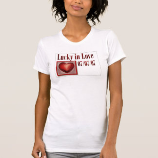 Suerte en camisa de amor para el boda 777