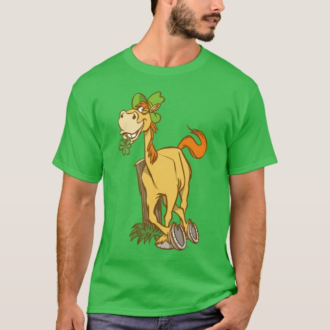 Suertudo caballo Personalizado en camiseta del Día (Anverso)