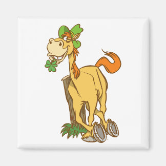 Suertudo caballo Personalizado en el imán del Día