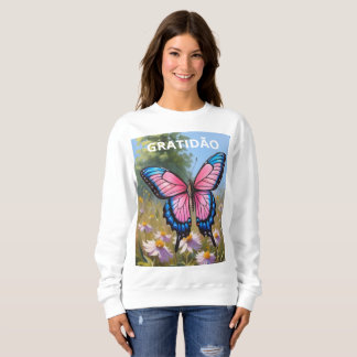 Suéter Básico Feminino borboleta