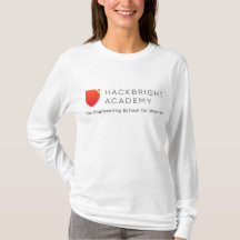 Suéter blanco de Hackbright (logotipo delantero y