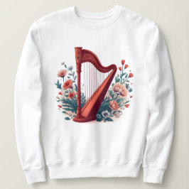 Suéter de arpa floral
