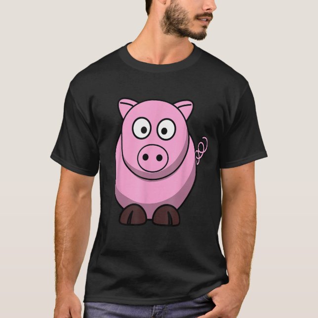 Suéter de cerdito. Personalizado de cerdo feliz (Anverso)
