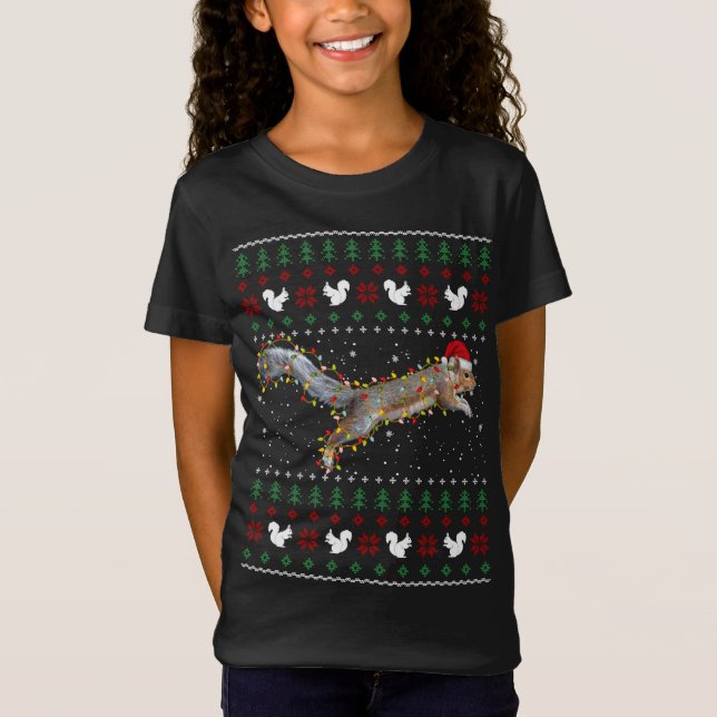 Suéter de Gorra de la ardilla Santa, Navidades feo (Anverso)