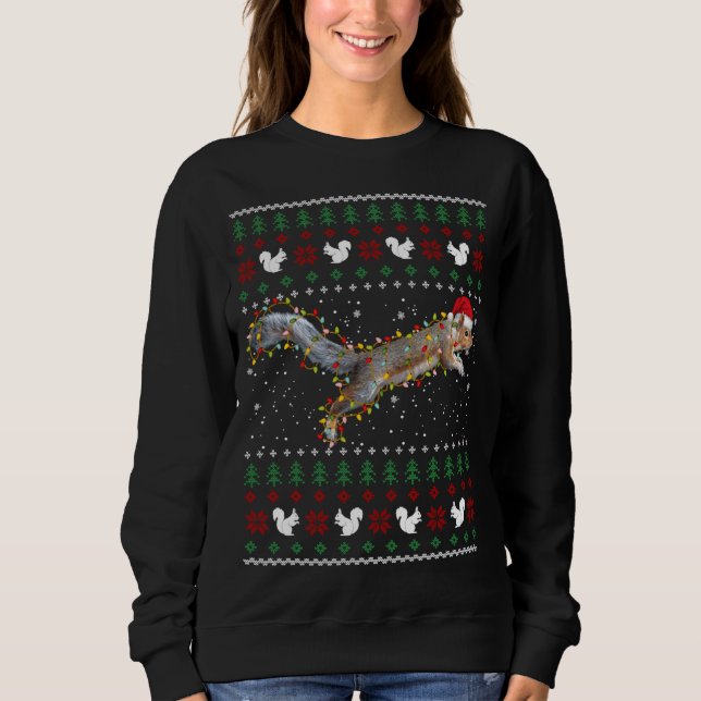 Suéter de Gorra de la ardilla Santa, Navidades feo (Anverso)