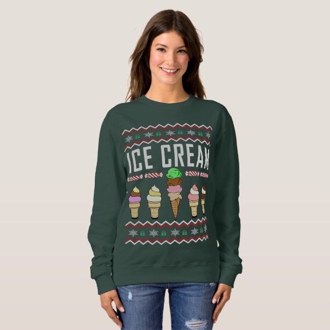 Suéter de helado de Navidades feos (Anverso completo)