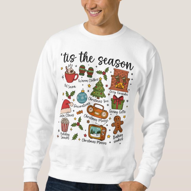 Suéter de Iconos de Navidad ’Tis the Season (Anverso)