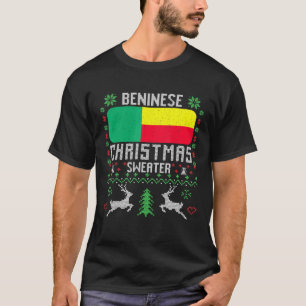 Suéter de la bandera beninesa de Benín Navidades