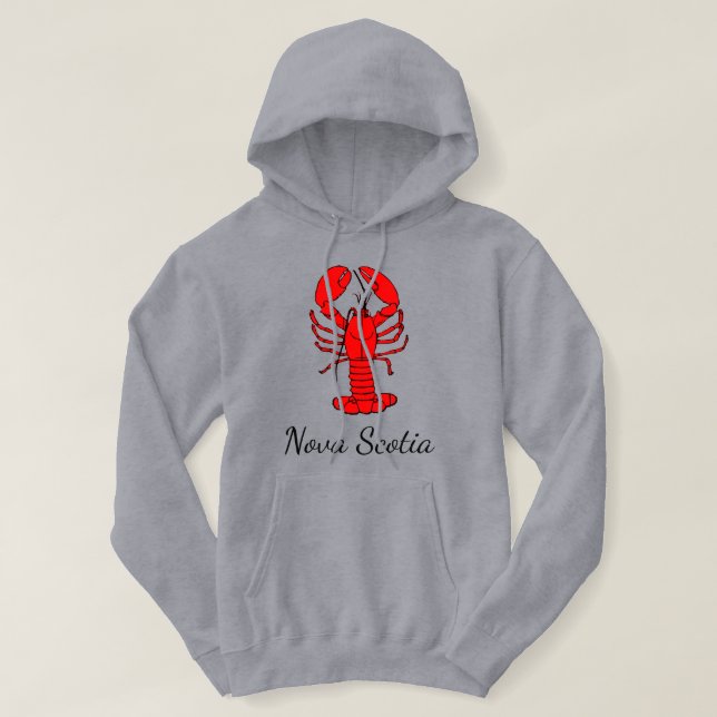 Suéter de langosta de Nova Scotia hoodie (Diseño del anverso)