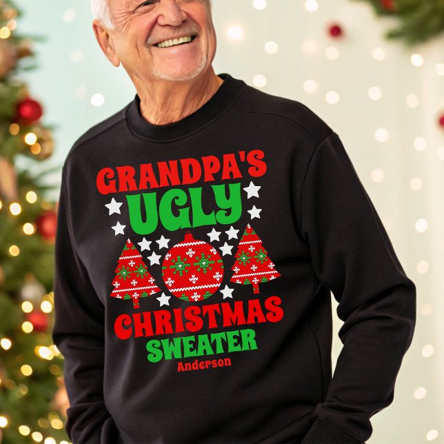 Suéter de los feos Navidades del abuelo personaliz (Subido por el creador)