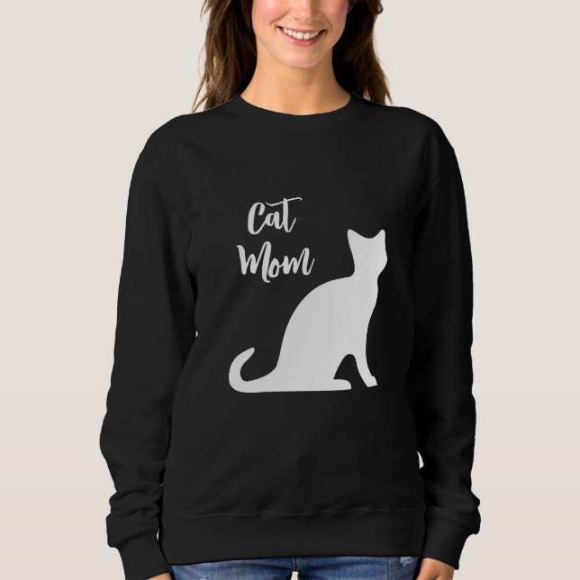 Suéter de mamá de gato negro para mujeres (Anverso)