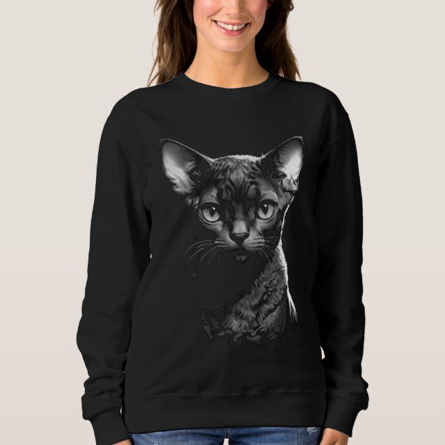 Suéter de mujer de arte gótico Devon Rex (Anverso)