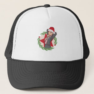 Suéter de Navidad de Anime- Gorro de Santa de Niña