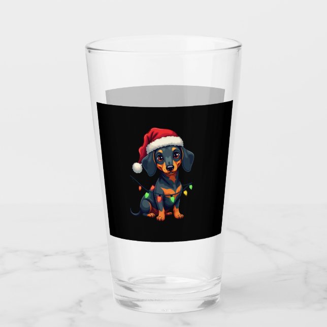 Suéter de Navidad de árbol de perros Dachshund Reg (Anverso)