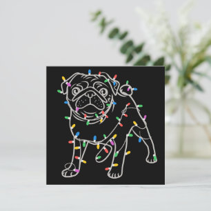 Suéter de Navidad de árbol de perros Pug Xmas Masc