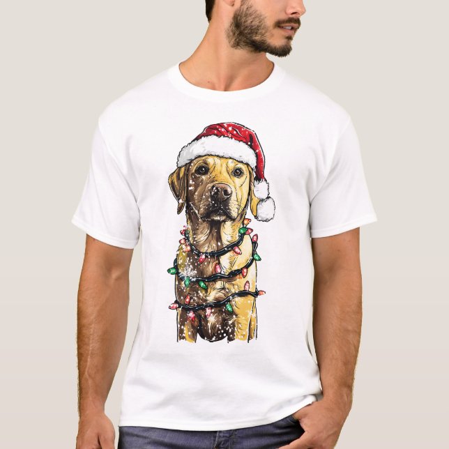 Suéter de Navidad de árbol de perros retriever de  (Anverso)