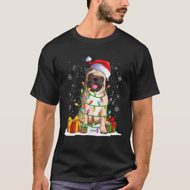Suéter De Navidad Para Perro Pijama De Pug De Navi (Anverso)