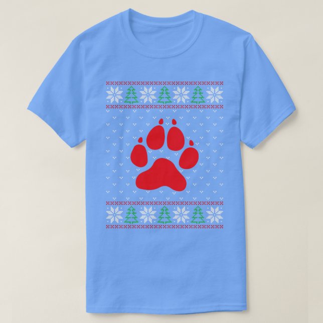 Suéter de navidades feos de garra de perro (Diseño del anverso)