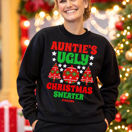 Suéter de Navidades feos de la tía personalizada