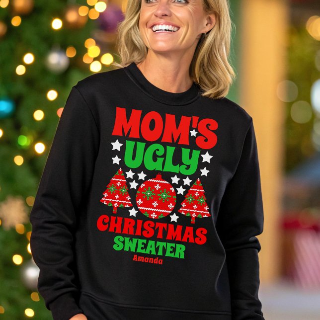 Suéter de Navidades feos de mamá personalizado (Subido por el creador)