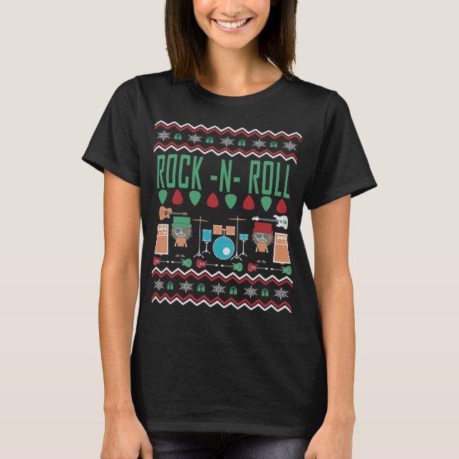 Suéter de Navidades feos de rock n Roll (Anverso)