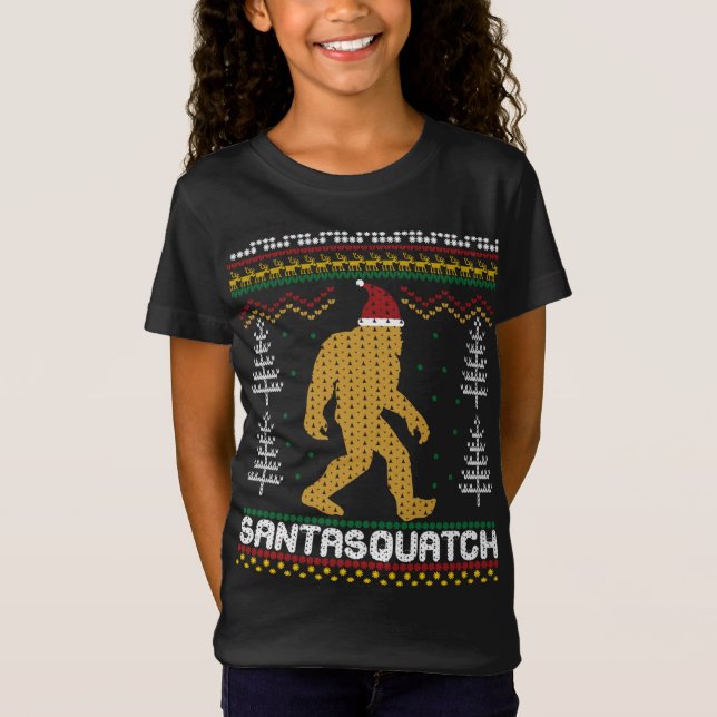 Suéter de Navidades feos de Santasquatch (Anverso)